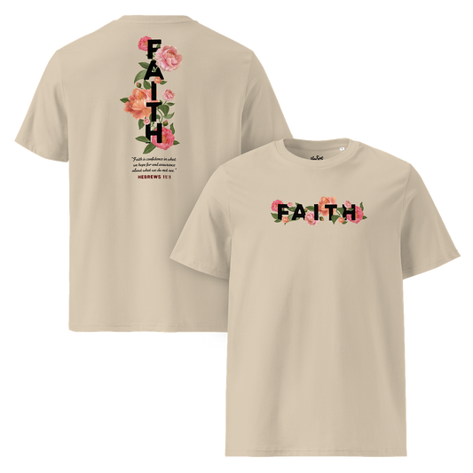 Flowery Faith - Unisex T-shirt - Dark text
