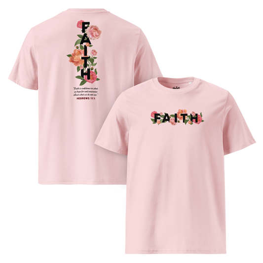Flowery Faith - Unisex T-shirt - Dark text