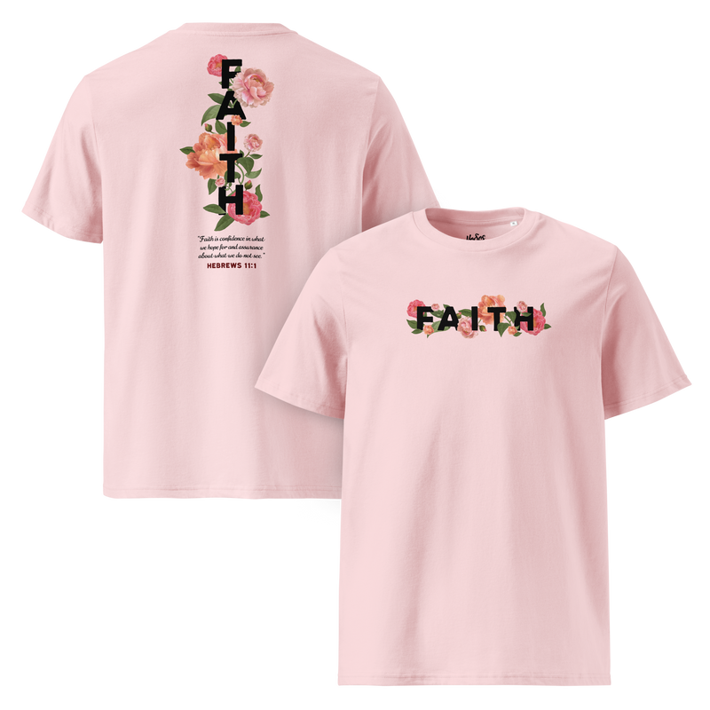 Flowery Faith - Unisex T-shirt - Dark text