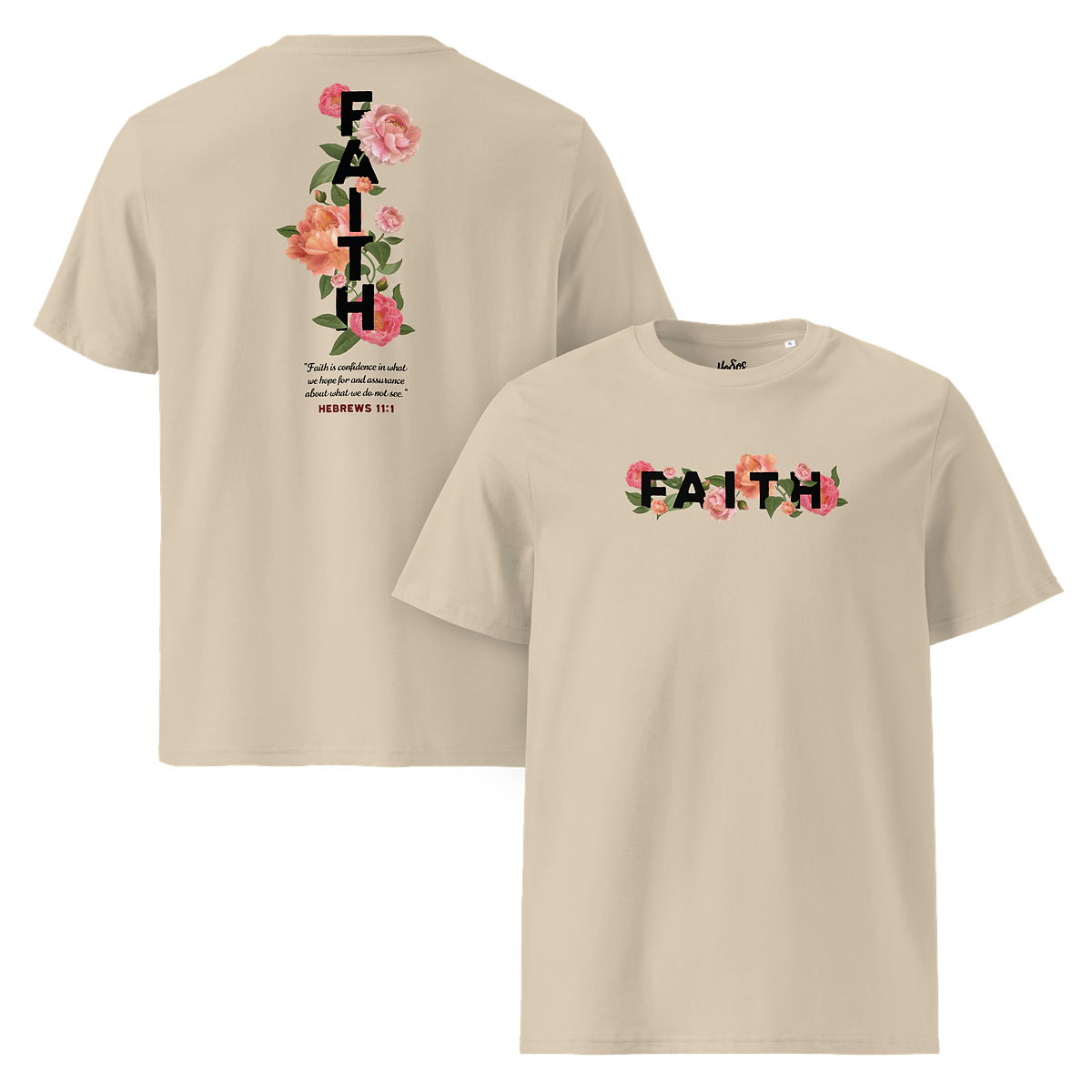 Flowery Faith - Unisex T-shirt - Dark text