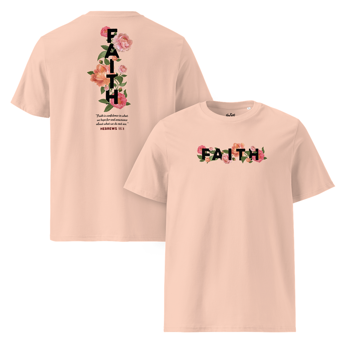 Flowery Faith - Unisex T-shirt - Dark text