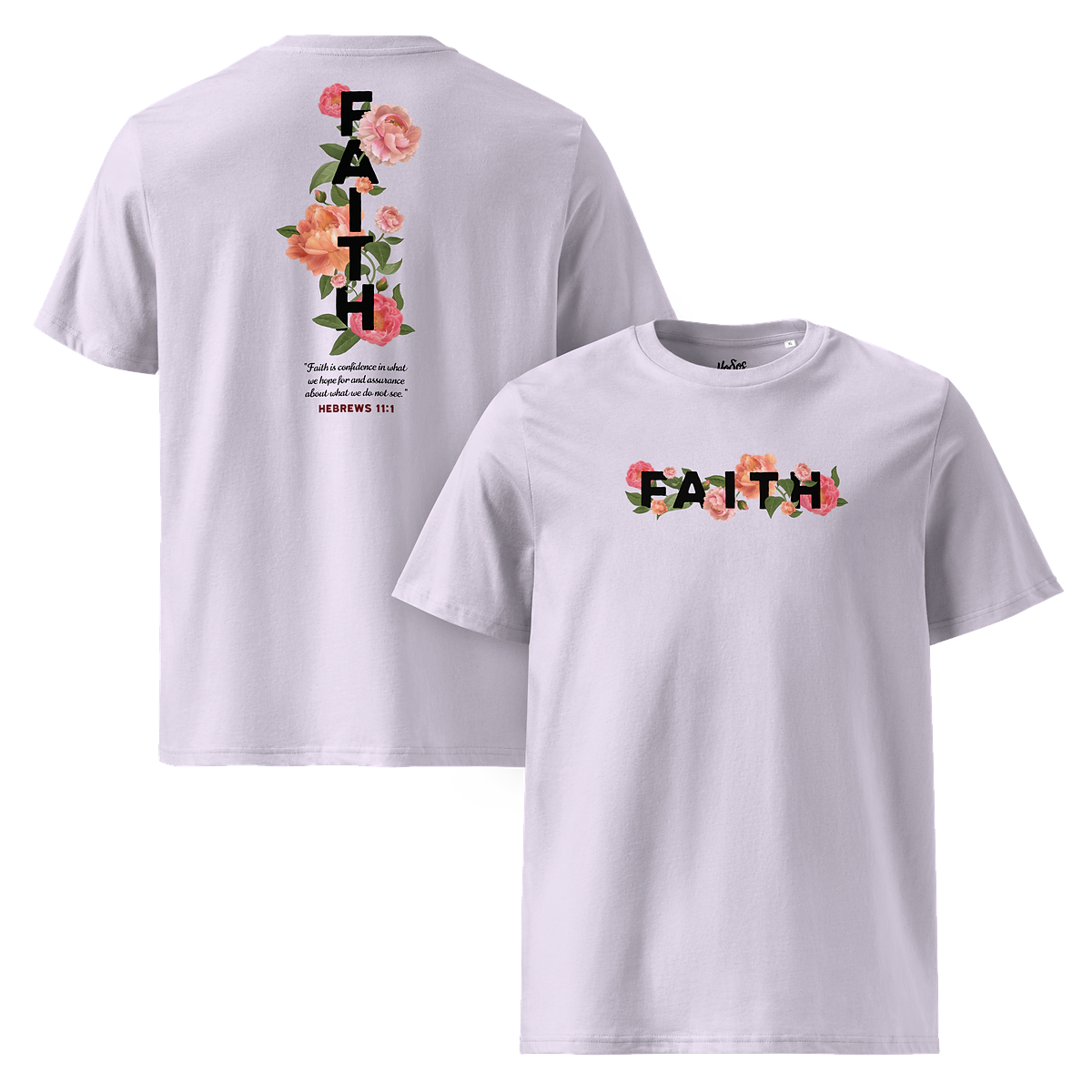 Flowery Faith - Unisex T-shirt - Dark text