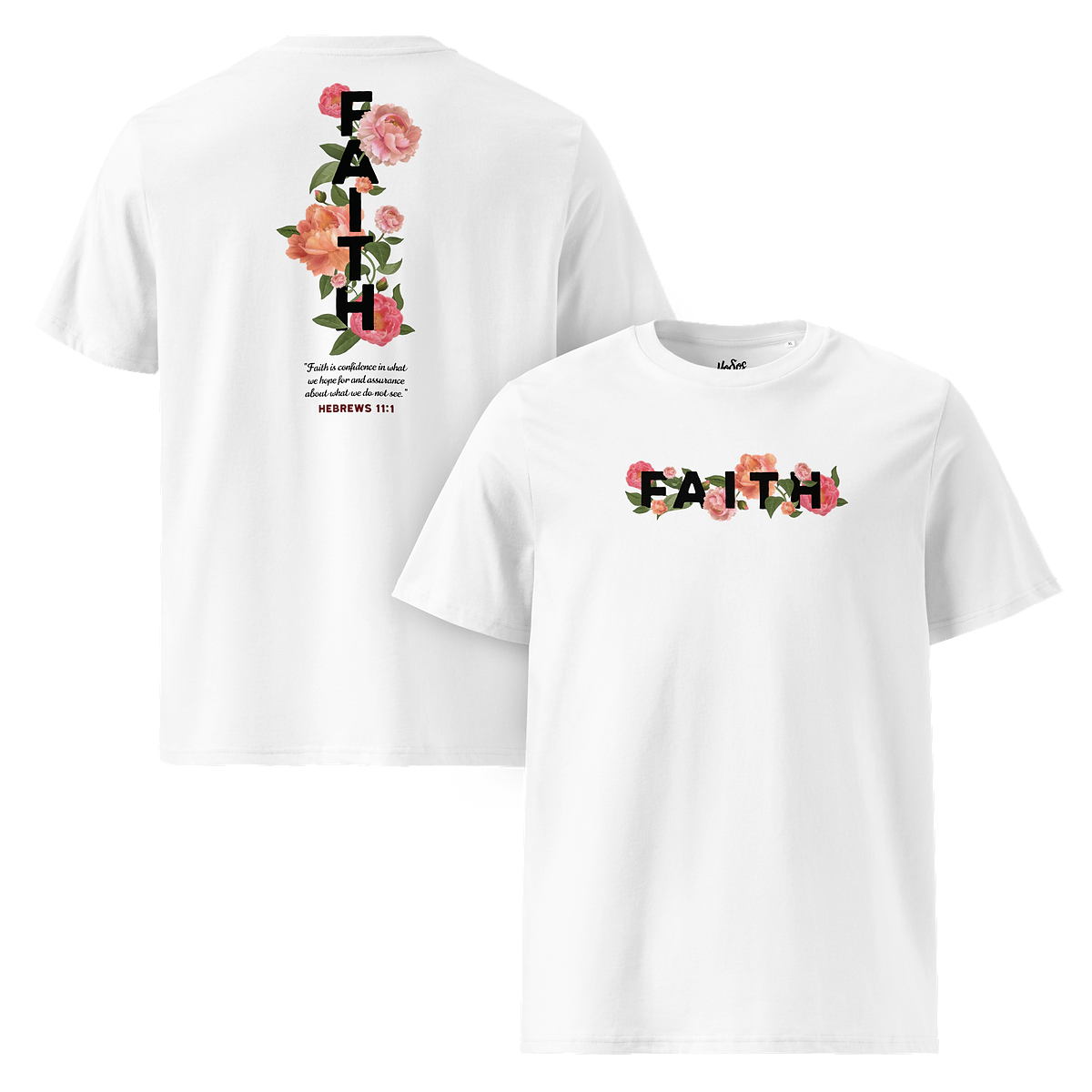 Flowery Faith - Unisex T-shirt - Dark text